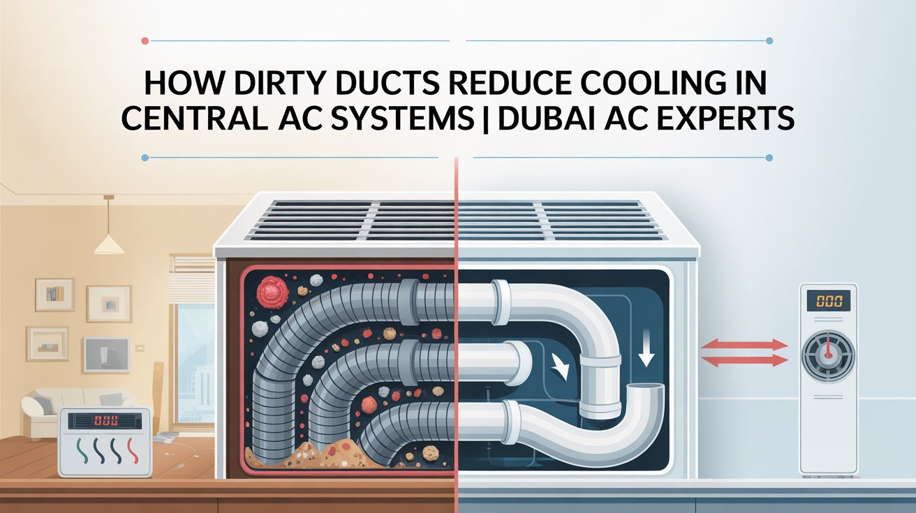 How Dirty Ducts Reduce Cooling in Central AC Systems | Dubai AC Experts
